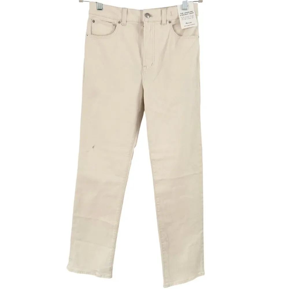 NWD Madewell The Longline Straight Leg Jeans Vintage Canvas Womens 27